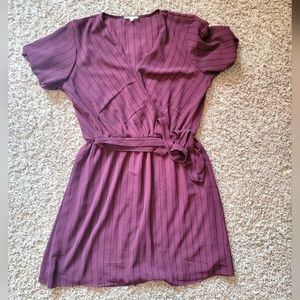 Maroon pinstripe sundress